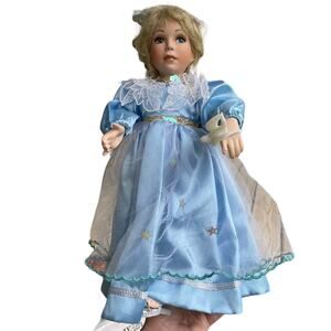 Angel Of Peace Doll Vintage AEL 1998 Paradise Galleries Blue Dress Blonde READ